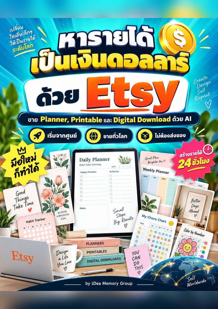 หารายได้เป็นเงินดอลลาร์ด้วย Etsy