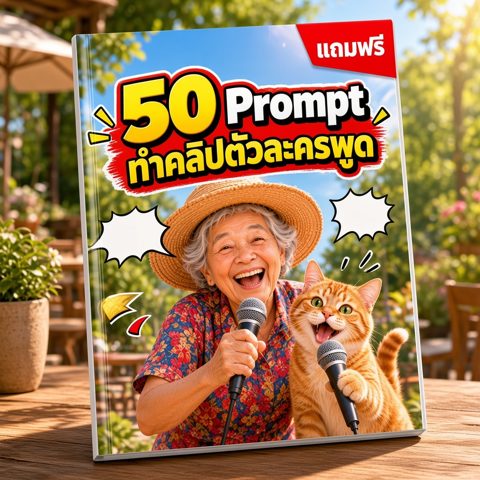 eBook 50 Prompt ทำคลิปตัวละครพูด