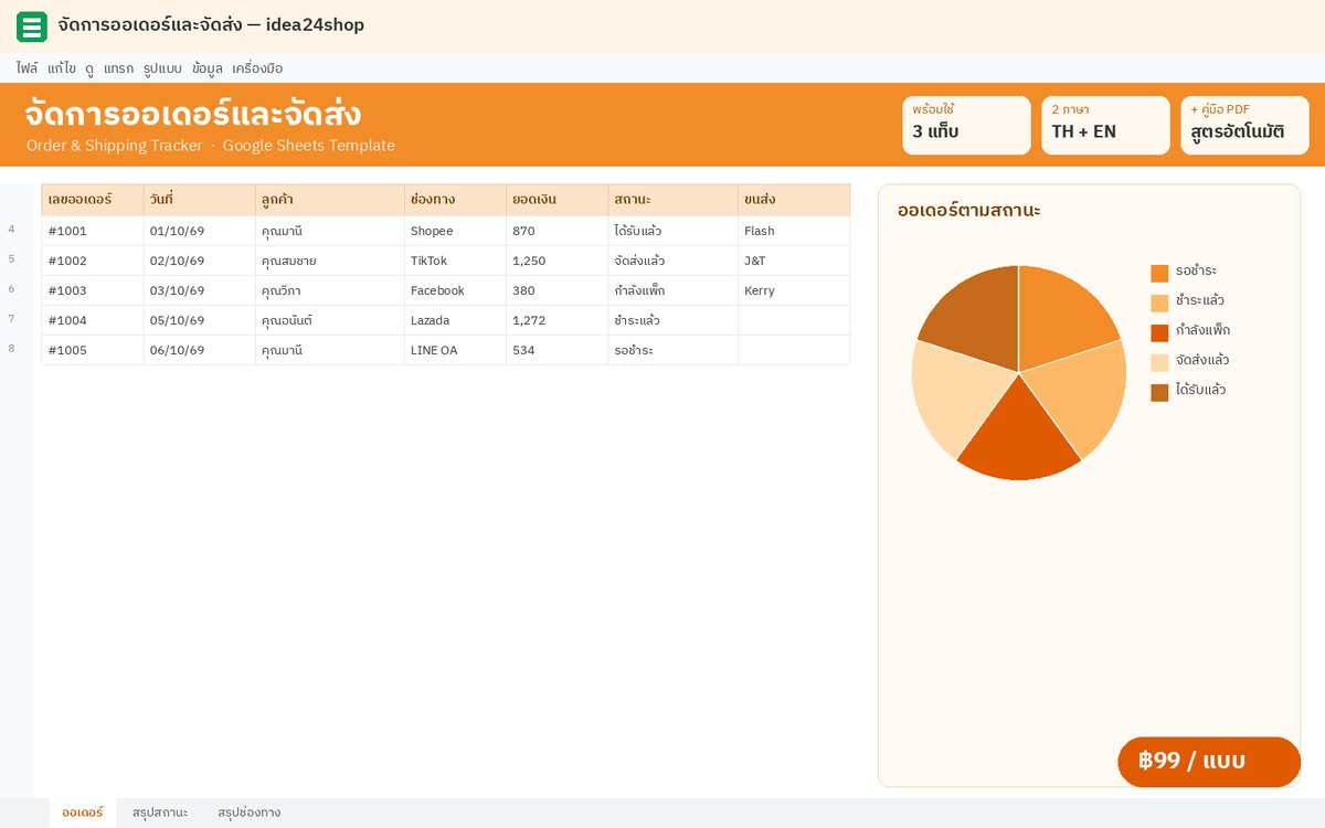 Google Sheet Order & Shipping Tracker